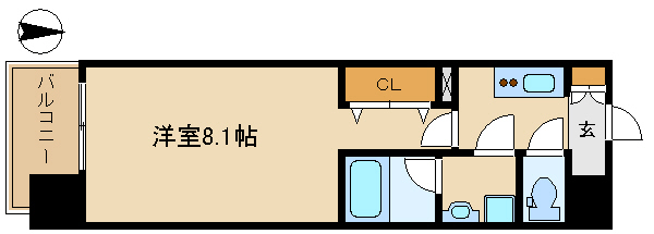 尼崎市昭和南通(阪神本線出屋敷駅)のマンション賃貸物件 間取画像 尼崎市昭和南通(阪神本線出屋敷駅)のマンション賃貸物件 間取画像