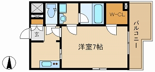 尼崎市昭和南通(阪神本線出屋敷駅)のマンション賃貸物件 間取画像 尼崎市昭和南通(阪神本線出屋敷駅)のマンション賃貸物件 間取画像