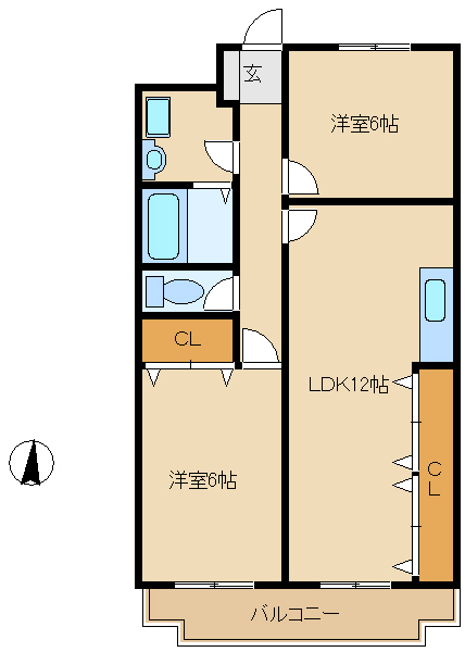 尼崎市常吉(阪急神戸線武庫之荘駅)のマンション賃貸物件 間取画像 尼崎市常吉(阪急神戸線武庫之荘駅)のマンション賃貸物件 間取画像