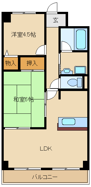 尼崎市久々知(JR福知山線塚口駅)のマンション賃貸物件 間取画像 尼崎市久々知(JR福知山線塚口駅)のマンション賃貸物件 間取画像
