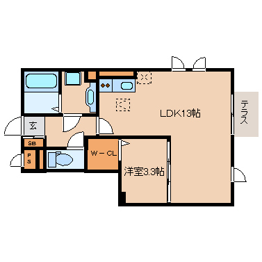 尼崎市武庫元町(阪急神戸線武庫之荘駅)のハイツ賃貸物件 間取画像 尼崎市武庫元町(阪急神戸線武庫之荘駅)のハイツ賃貸物件 間取画像