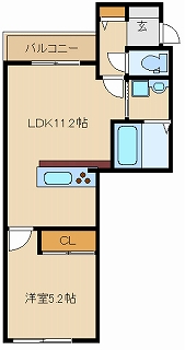 尼崎市上坂部(JR福知山線塚口駅)のハイツ賃貸物件 間取画像 尼崎市上坂部(JR福知山線塚口駅)のハイツ賃貸物件 間取画像