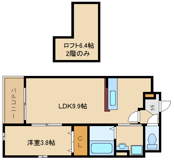 尼崎市口田中(JR福知山線塚口駅)のアパート賃貸物件 間取画像 尼崎市口田中(JR福知山線塚口駅)のアパート賃貸物件 間取画像