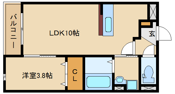 尼崎市西立花町(JR東海道本線(近畿)立花駅)のアパート賃貸物件 間取画像 尼崎市西立花町(JR東海道本線(近畿)立花駅)のアパート賃貸物件 間取画像