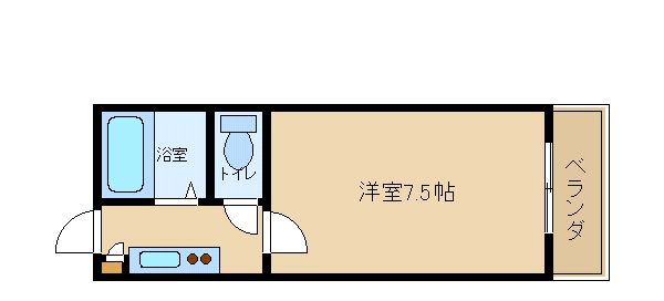 尼崎市中在家町(阪神本線尼崎駅)のマンション賃貸物件 間取画像 尼崎市中在家町(阪神本線尼崎駅)のマンション賃貸物件 間取画像
