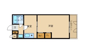 尼崎市昭和南通（阪神本線尼崎駅）のマンション賃貸物件 間取画像