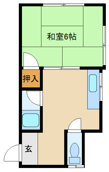 尼崎市東難波町(阪神本線尼崎駅)のハイツ賃貸物件 間取画像 尼崎市東難波町(阪神本線尼崎駅)のハイツ賃貸物件 間取画像