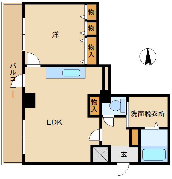 尼崎市西難波町（阪神本線尼崎駅）のマンション賃貸物件 間取画像