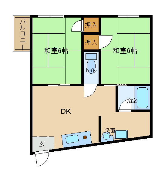 尼崎市西御園町(阪神本線尼崎駅)のマンション賃貸物件 間取画像 尼崎市西御園町(阪神本線尼崎駅)のマンション賃貸物件 間取画像