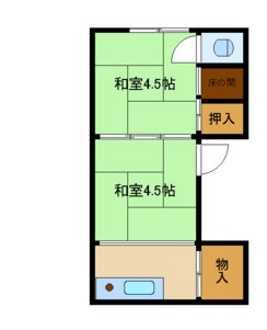 尼崎市神田南通(阪神本線出屋敷駅)のコーポ賃貸物件 間取画像 尼崎市神田南通(阪神本線出屋敷駅)のコーポ賃貸物件 間取画像