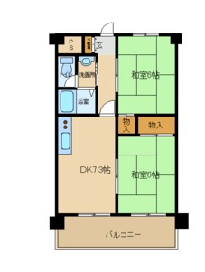 尼崎市浜田町(阪神本線出屋敷駅)のマンション賃貸物件 間取画像 尼崎市浜田町(阪神本線出屋敷駅)のマンション賃貸物件 間取画像