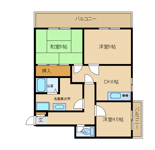 尼崎市東本町(阪神本線大物駅)のマンション賃貸物件 間取画像 尼崎市東本町(阪神本線大物駅)のマンション賃貸物件 間取画像