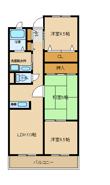 尼崎市東本町(阪神本線大物駅)のマンション賃貸物件 間取画像 尼崎市東本町(阪神本線大物駅)のマンション賃貸物件 間取画像