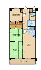 尼崎市杭瀬南新町(阪神本線大物駅)のマンション賃貸物件 間取画像 尼崎市杭瀬南新町(阪神本線大物駅)のマンション賃貸物件 間取画像