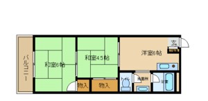 尼崎市北大物町(阪神本線大物駅)のマンション賃貸物件 間取画像 尼崎市北大物町(阪神本線大物駅)のマンション賃貸物件 間取画像