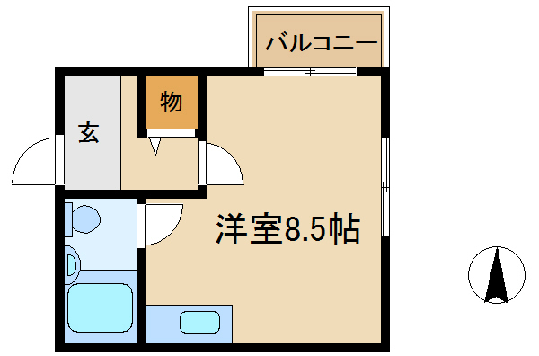 尼崎市崇徳院（阪神本線尼崎センタープール前駅）のマンション賃貸物件 間取画像