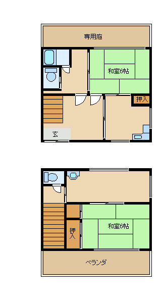 尼崎市西桜木町(阪神本線出屋敷駅)の貸家賃貸物件 間取画像 尼崎市西桜木町(阪神本線出屋敷駅)の貸家賃貸物件 間取画像