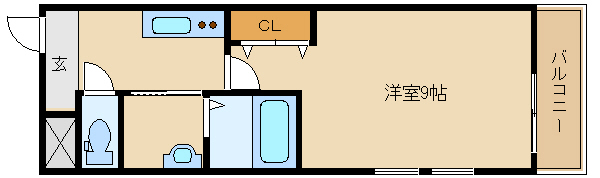 尼崎市武庫元町(阪急神戸線武庫之荘駅)のハイツ賃貸物件 間取画像 尼崎市武庫元町(阪急神戸線武庫之荘駅)のハイツ賃貸物件 間取画像