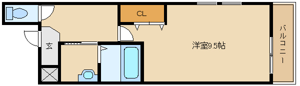尼崎市武庫元町(阪急神戸線武庫之荘駅)のハイツ賃貸物件 間取画像 尼崎市武庫元町(阪急神戸線武庫之荘駅)のハイツ賃貸物件 間取画像