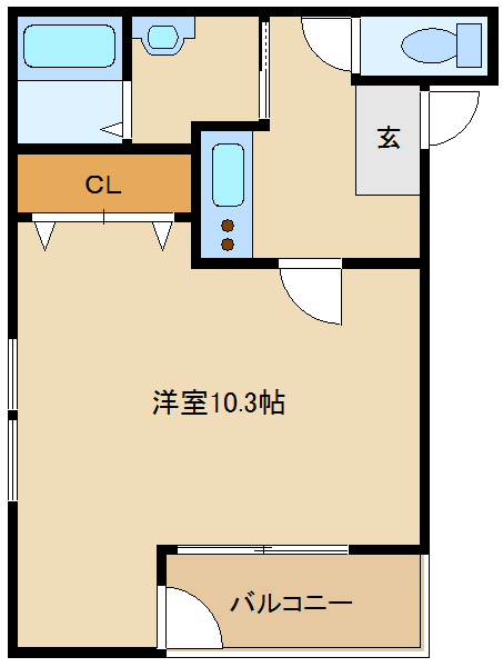 尼崎市武庫元町(阪急神戸線武庫之荘駅)のハイツ賃貸物件 間取画像 尼崎市武庫元町(阪急神戸線武庫之荘駅)のハイツ賃貸物件 間取画像