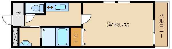 尼崎市武庫元町(阪急神戸線武庫之荘駅)のハイツ賃貸物件 間取画像 尼崎市武庫元町(阪急神戸線武庫之荘駅)のハイツ賃貸物件 間取画像