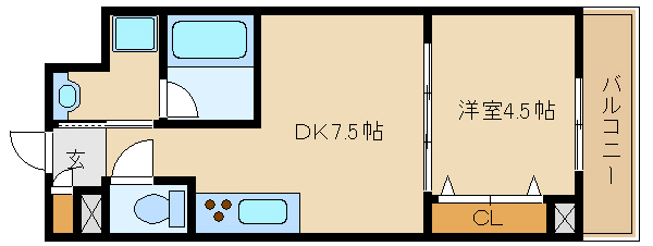 尼崎市塚口本町(阪急神戸線塚口駅)のマンション賃貸物件 間取画像 尼崎市塚口本町(阪急神戸線塚口駅)のマンション賃貸物件 間取画像