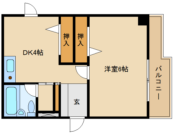 尼崎市塚口町（阪急神戸線塚口駅）のマンション賃貸物件 間取画像