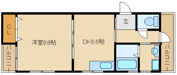 尼崎市塚口本町(阪急神戸線塚口駅)のアパート賃貸物件 間取画像 尼崎市塚口本町(阪急神戸線塚口駅)のアパート賃貸物件 間取画像