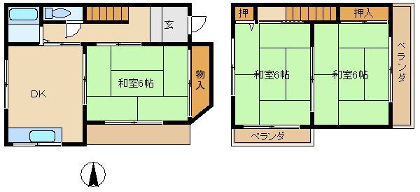 尼崎市浜田町(阪神本線尼崎センタープール前駅)の貸家賃貸物件 間取画像 尼崎市浜田町(阪神本線尼崎センタープール前駅)の貸家賃貸物件 間取画像