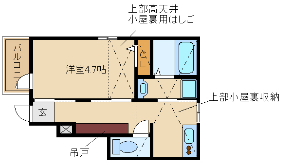 尼崎市稲葉荘(阪神本線武庫川駅)のアパート賃貸物件 間取画像 尼崎市稲葉荘(阪神本線武庫川駅)のアパート賃貸物件 間取画像