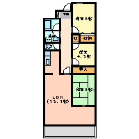 尼崎市善法寺町(阪急神戸線園田駅)のマンション賃貸物件 間取画像 尼崎市善法寺町(阪急神戸線園田駅)のマンション賃貸物件 間取画像