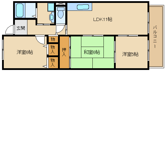 尼崎市下坂部(JR東海道本線(近畿)尼崎駅)のマンション賃貸物件 間取画像 尼崎市下坂部(JR東海道本線(近畿)尼崎駅)のマンション賃貸物件 間取画像