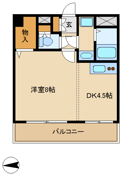 尼崎市西立花町(JR東海道本線(近畿)立花駅)のマンション賃貸物件 間取画像 尼崎市西立花町(JR東海道本線(近畿)立花駅)のマンション賃貸物件 間取画像