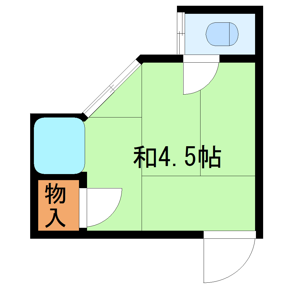 尼崎市大物町（阪神本線大物駅）のアパート賃貸物件 間取画像