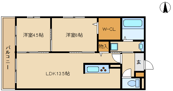 尼崎市額田町(阪急神戸線園田駅)のアパート賃貸物件 間取画像 尼崎市額田町(阪急神戸線園田駅)のアパート賃貸物件 間取画像
