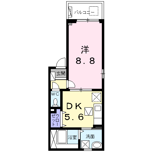 尼崎市瓦宮(阪急神戸線園田駅)のアパート賃貸物件 間取画像 尼崎市瓦宮(阪急神戸線園田駅)のアパート賃貸物件 間取画像