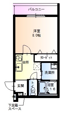 尼崎市上坂部(JR福知山線塚口駅)のハイツ賃貸物件 間取画像 尼崎市上坂部(JR福知山線塚口駅)のハイツ賃貸物件 間取画像