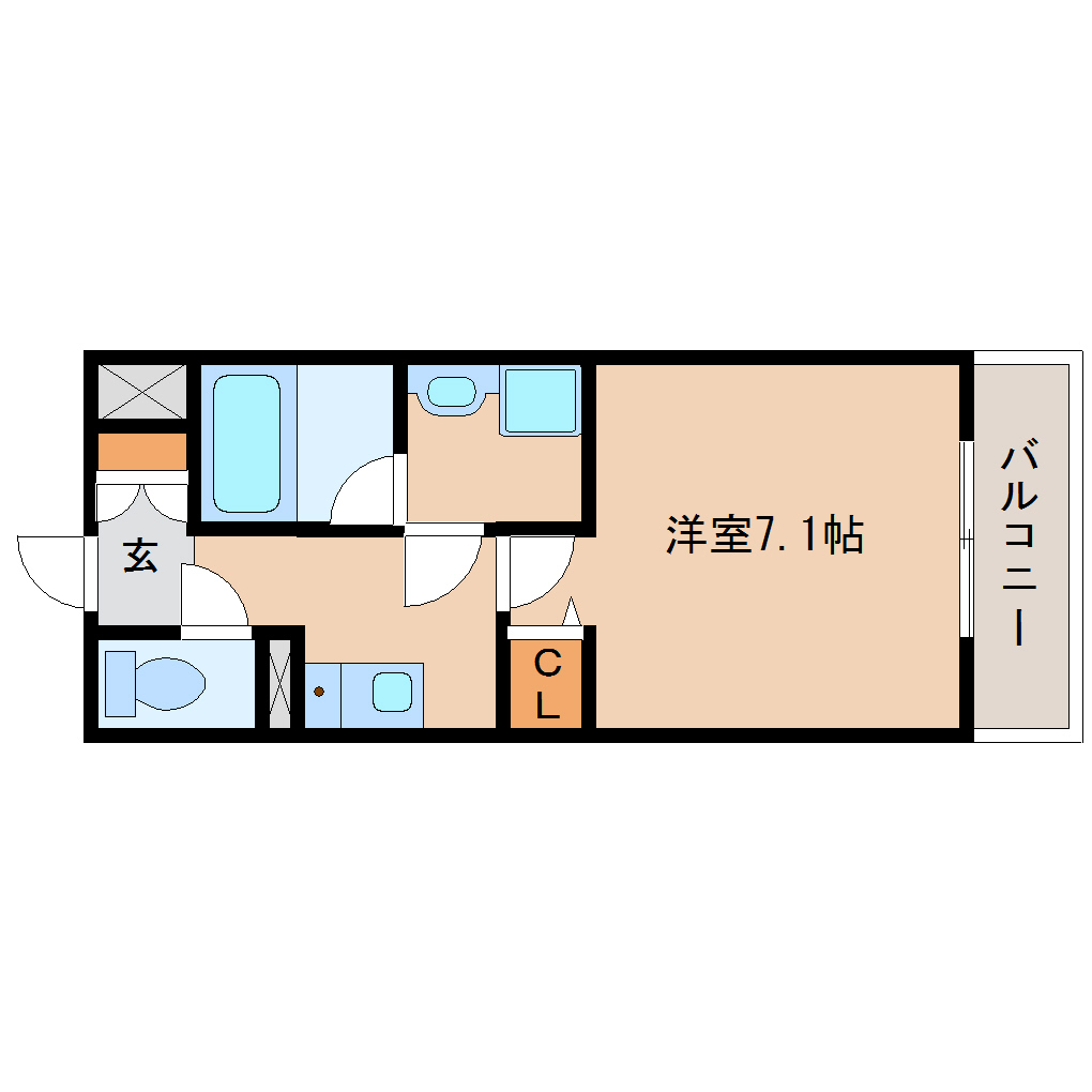 尼崎市竹谷町（阪神本線出屋敷駅）のマンション賃貸物件 間取画像