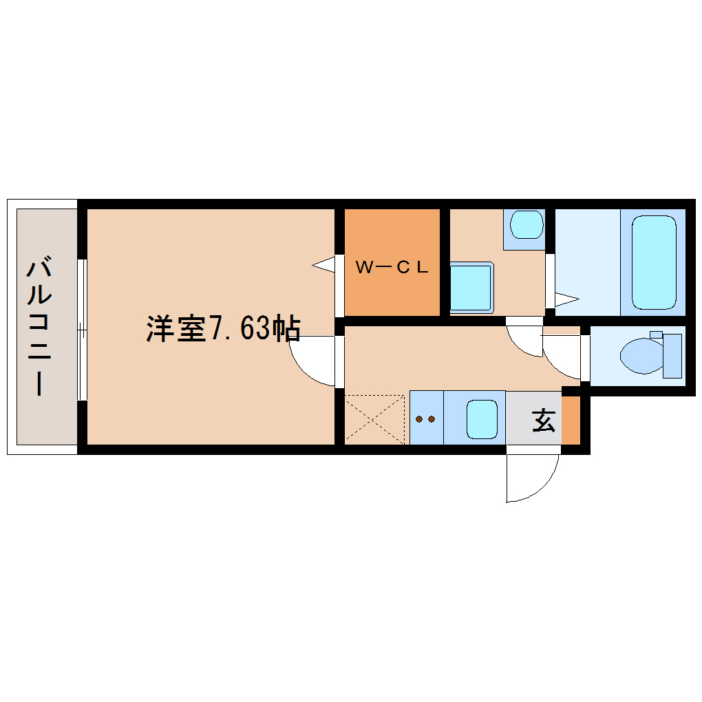 尼崎市下坂部(JR東海道本線(近畿)尼崎駅)のハイツ賃貸物件 間取画像 尼崎市下坂部(JR東海道本線(近畿)尼崎駅)のハイツ賃貸物件 間取画像