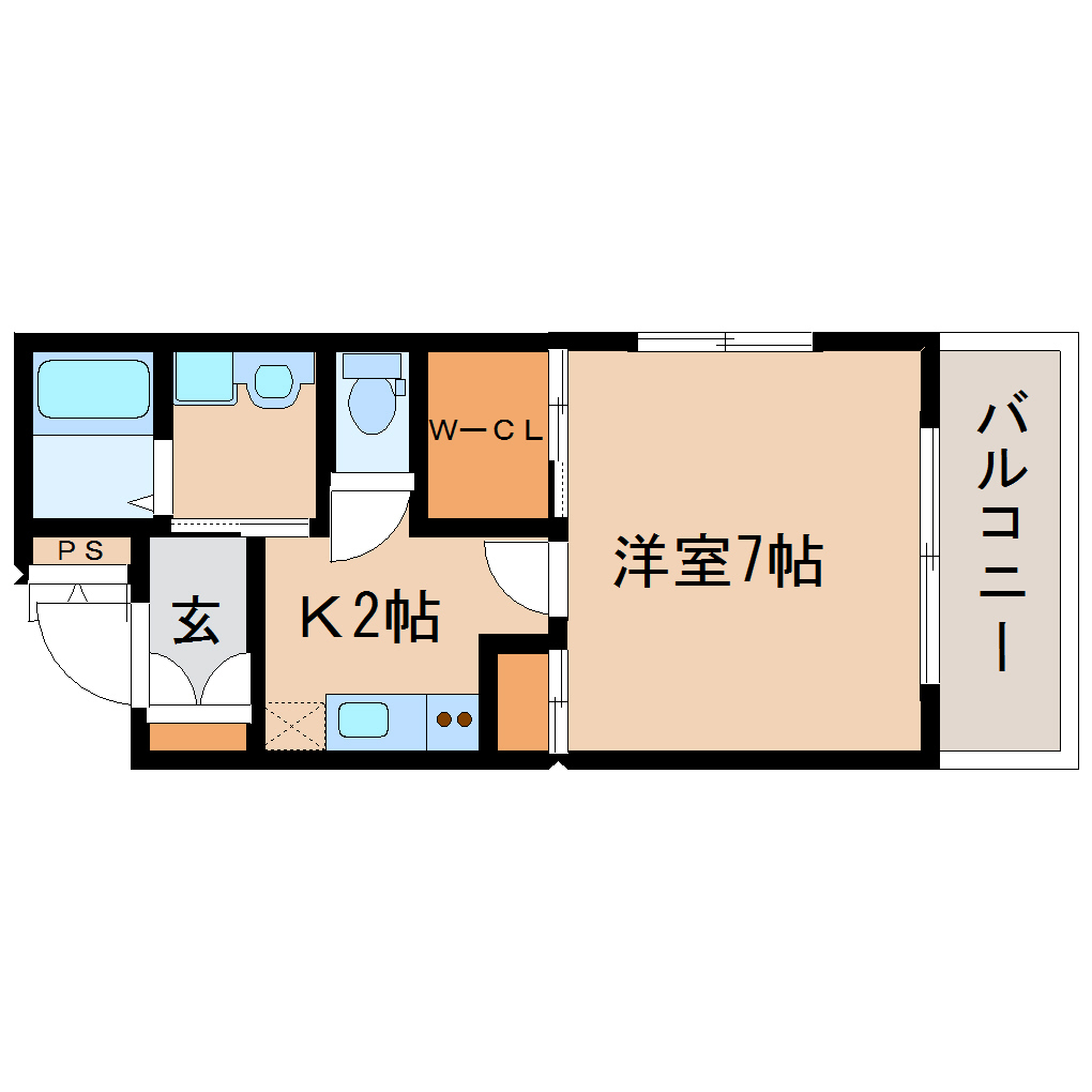 尼崎市若王寺(阪急神戸線園田駅)のアパート賃貸物件 間取画像 尼崎市若王寺(阪急神戸線園田駅)のアパート賃貸物件 間取画像
