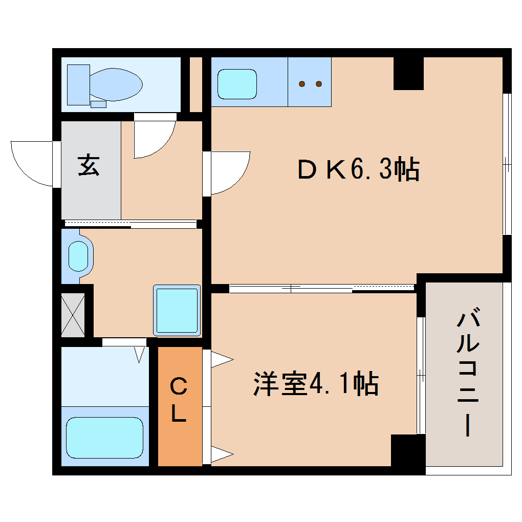 尼崎市御園町(阪神本線尼崎駅)のマンション賃貸物件 間取画像 尼崎市御園町(阪神本線尼崎駅)のマンション賃貸物件 間取画像