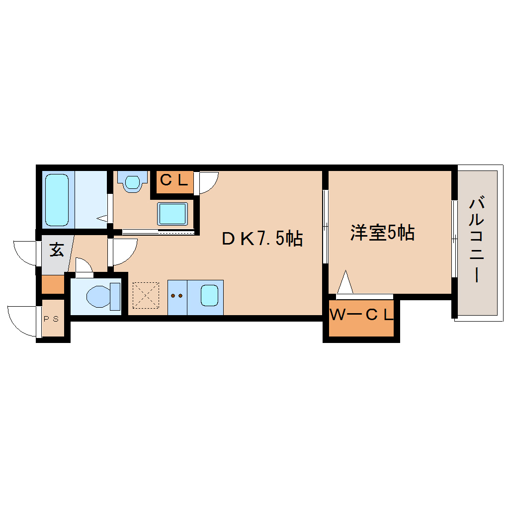 尼崎市次屋（ＪＲ東海道本線（近畿）尼崎駅）のマンション賃貸物件 間取画像