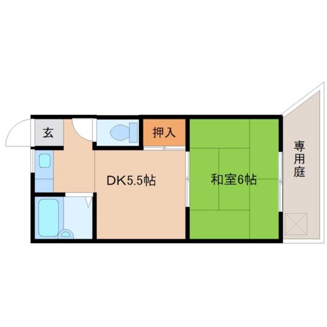 尼崎市高田町(阪急神戸線園田駅)のアパート賃貸物件 間取画像 尼崎市高田町(阪急神戸線園田駅)のアパート賃貸物件 間取画像