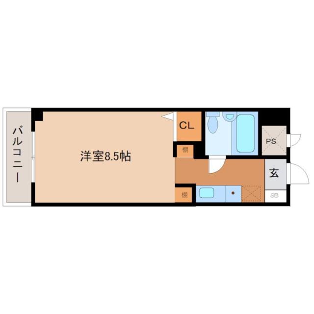 尼崎市猪名寺（ＪＲ福知山線猪名寺駅）のマンション賃貸物件 間取画像