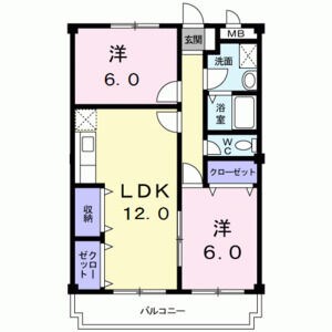 尼崎市常吉(阪急神戸線武庫之荘駅)のマンション賃貸物件 間取画像 尼崎市常吉(阪急神戸線武庫之荘駅)のマンション賃貸物件 間取画像