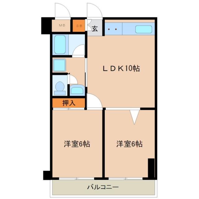 尼崎市善法寺町(阪急神戸線園田駅)のマンション賃貸物件 間取画像 尼崎市善法寺町(阪急神戸線園田駅)のマンション賃貸物件 間取画像