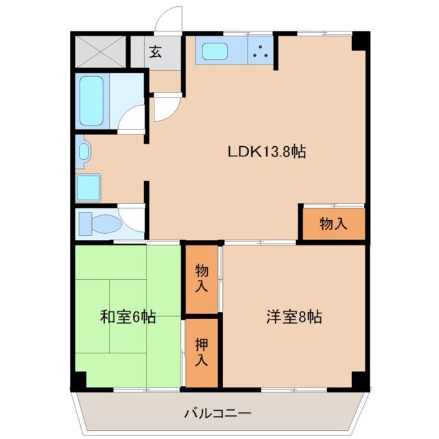 尼崎市武庫元町(阪急神戸線武庫之荘駅)のマンション賃貸物件 間取画像 尼崎市武庫元町(阪急神戸線武庫之荘駅)のマンション賃貸物件 間取画像