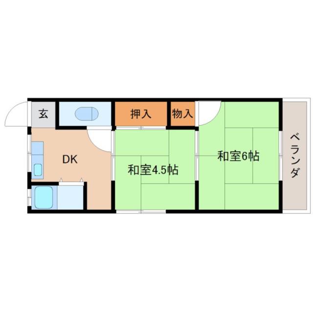 尼崎市北大物町(阪神本線尼崎駅)のアパート賃貸物件 間取画像 尼崎市北大物町(阪神本線尼崎駅)のアパート賃貸物件 間取画像