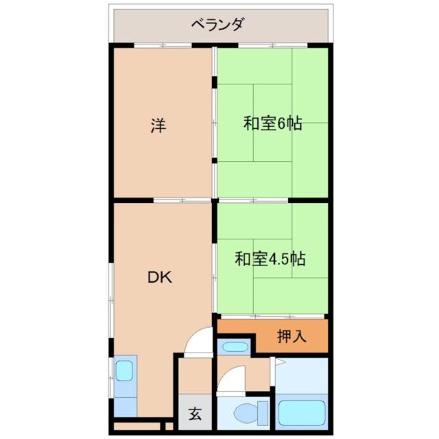 伊丹市野間(阪急神戸線武庫之荘駅)のマンション賃貸物件 間取画像 伊丹市野間(阪急神戸線武庫之荘駅)のマンション賃貸物件 間取画像