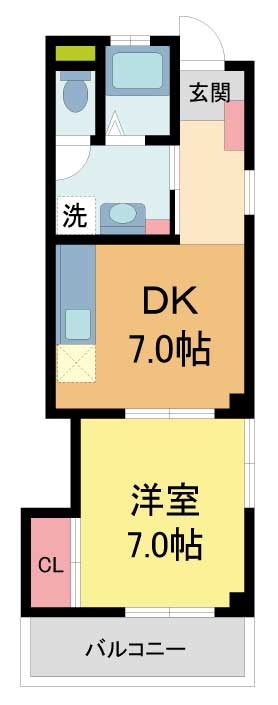 伊丹市鴻池(阪急伊丹線伊丹駅)のマンション賃貸物件 間取画像 伊丹市鴻池(阪急伊丹線伊丹駅)のマンション賃貸物件 間取画像